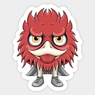 Cute red bird Sticker